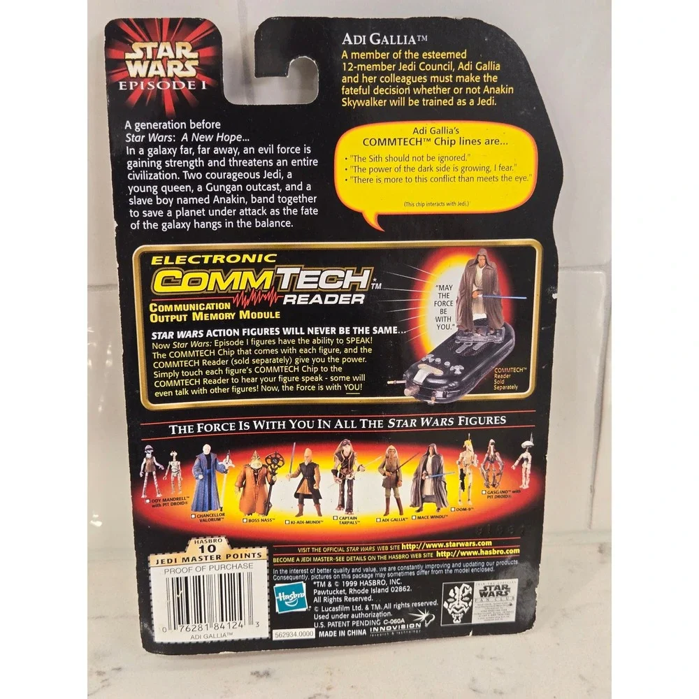 Star Wars Episode I Adi Gallia Action Figure with Lightsaber CommTech Chip 1999